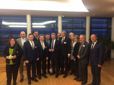 Treffen des Europaausschusses mit EU-Haushaltskommissar Günther Oettinger in Brüssel